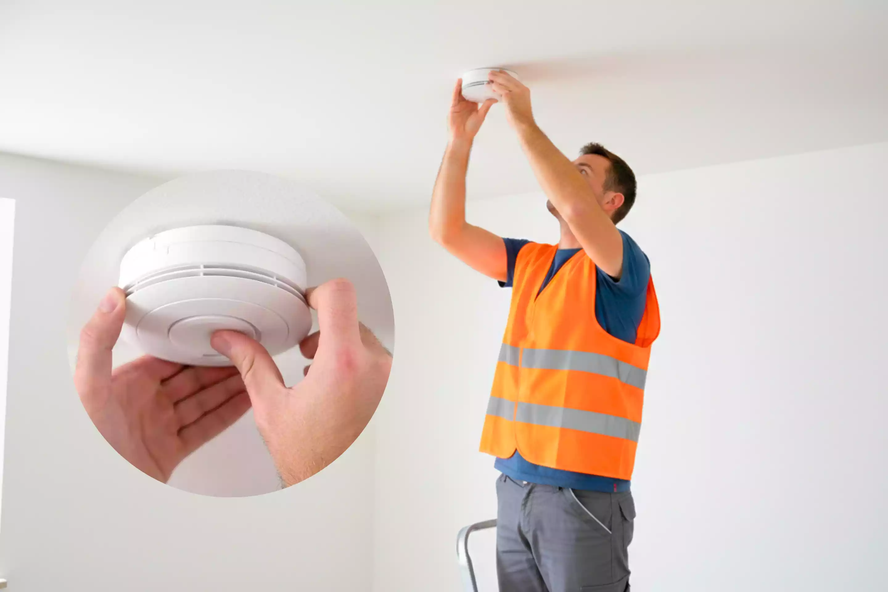 Instalación de detectores de humo y alarmas